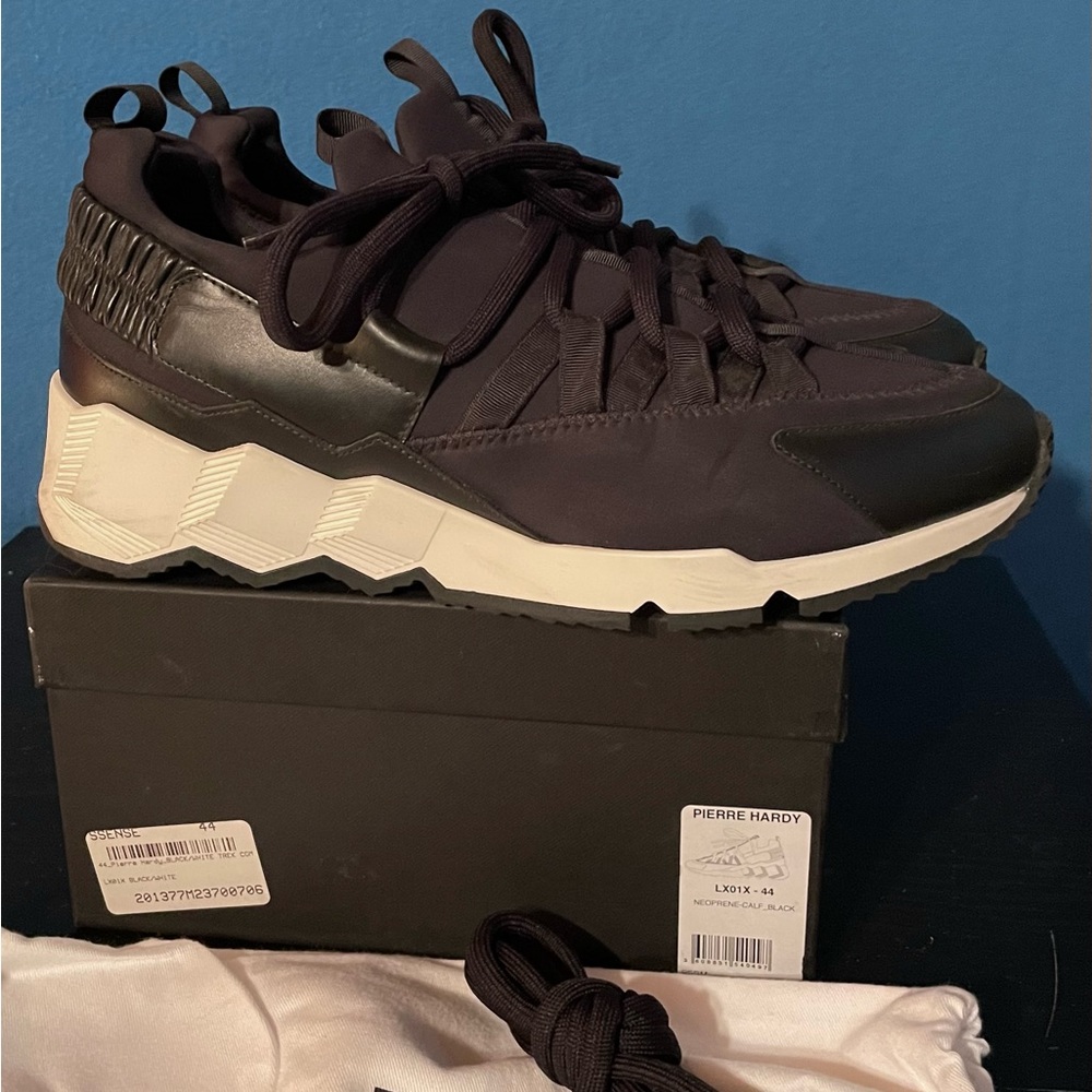Pierre Hardy Trek Comet Sneakers, Black, US Women 12, US Men 10.5, EU 44